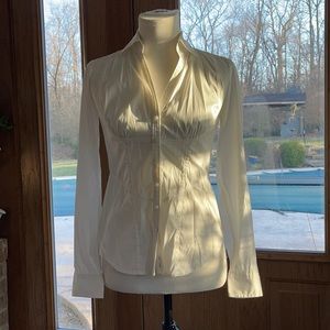 Armani Exchange White Long Sleeve Blouse